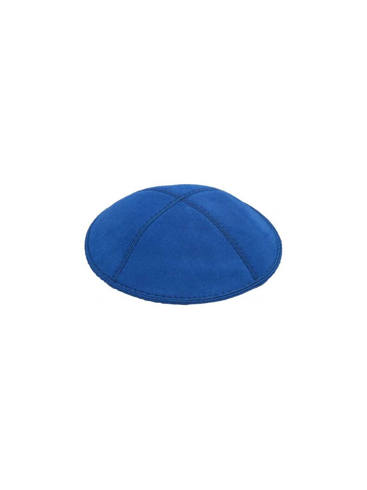 Royal Blue Suede Kippah | Kippahs | Judaica