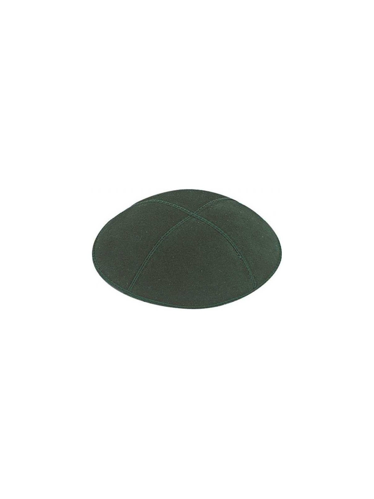 Dark Green Suede Kippah | Kippahs | Judaica