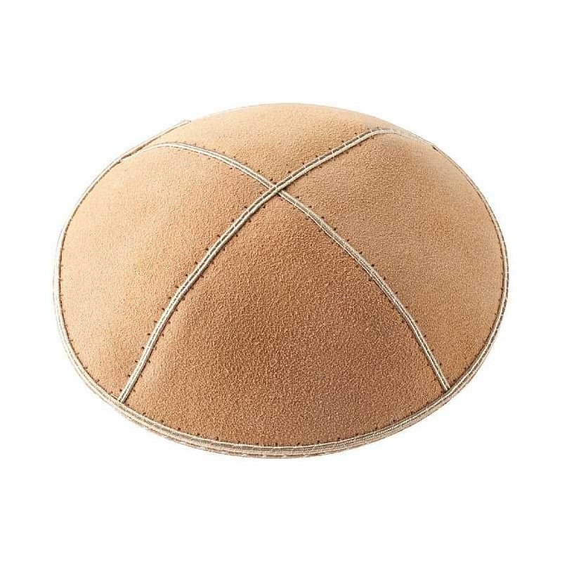 Tan Suede Kippah | Kippahs | Judaica