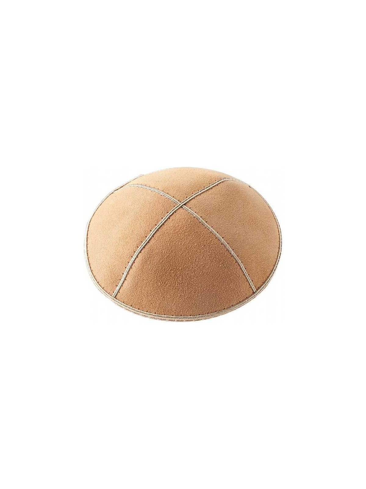 Tan Suede Kippah | Kippahs | Judaica