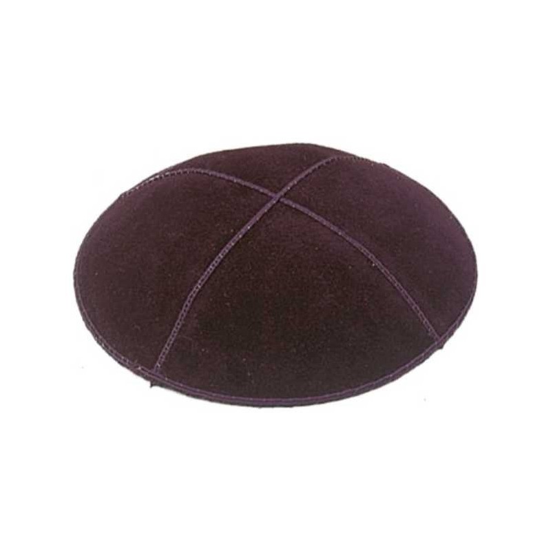 Brown Suede Kippah | Kippahs | Judaica