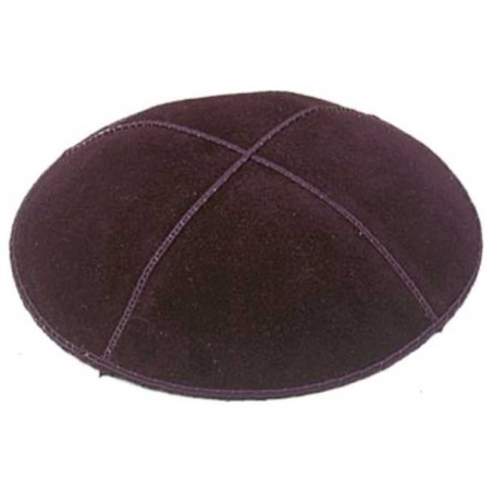 Brown Suede Kippah | Kippahs | Judaica