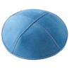 Light Blue Suede Kippah | Kippahs | Judaica