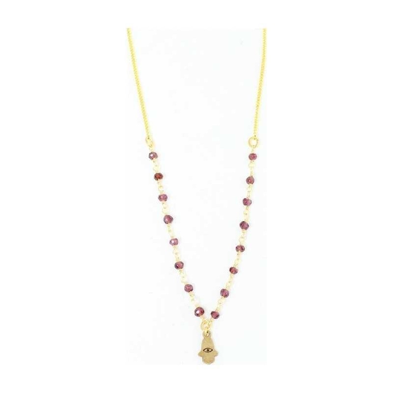 Petite Hamsa with Goldtone Beaded Necklace | Jewelry | Judaica