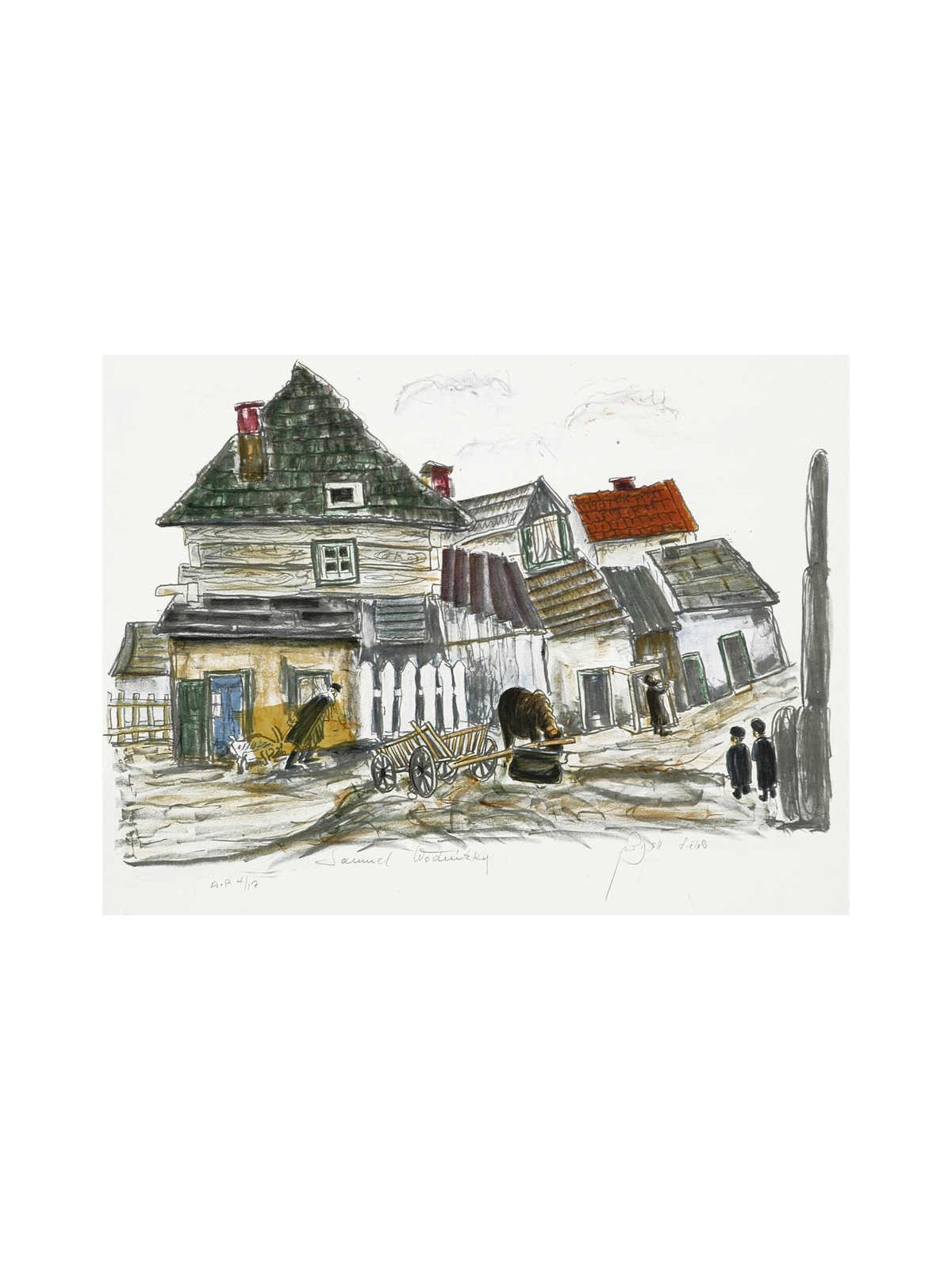 Horse and Cart in Kuzmir | Art | Judaica