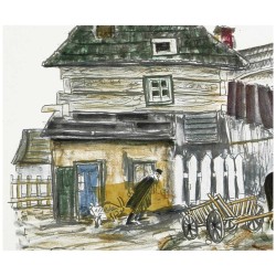 Horse and Cart in Kuzmir | Art | Judaica