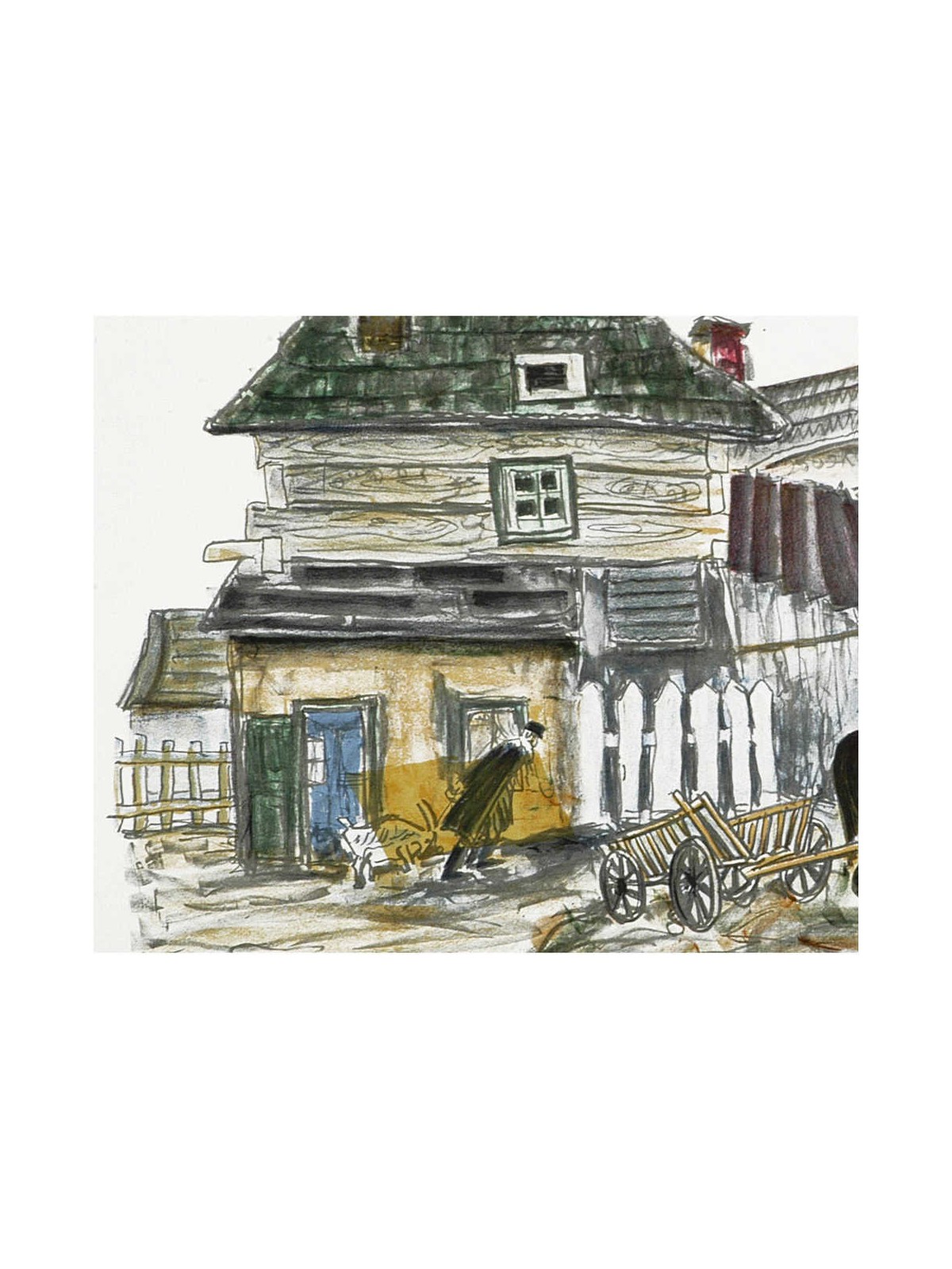 Horse and Cart in Kuzmir | Art | Judaica