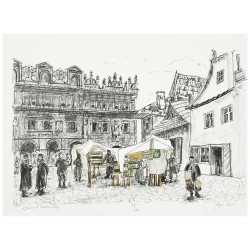 Market Place in Kuzmir | Art | Judaica