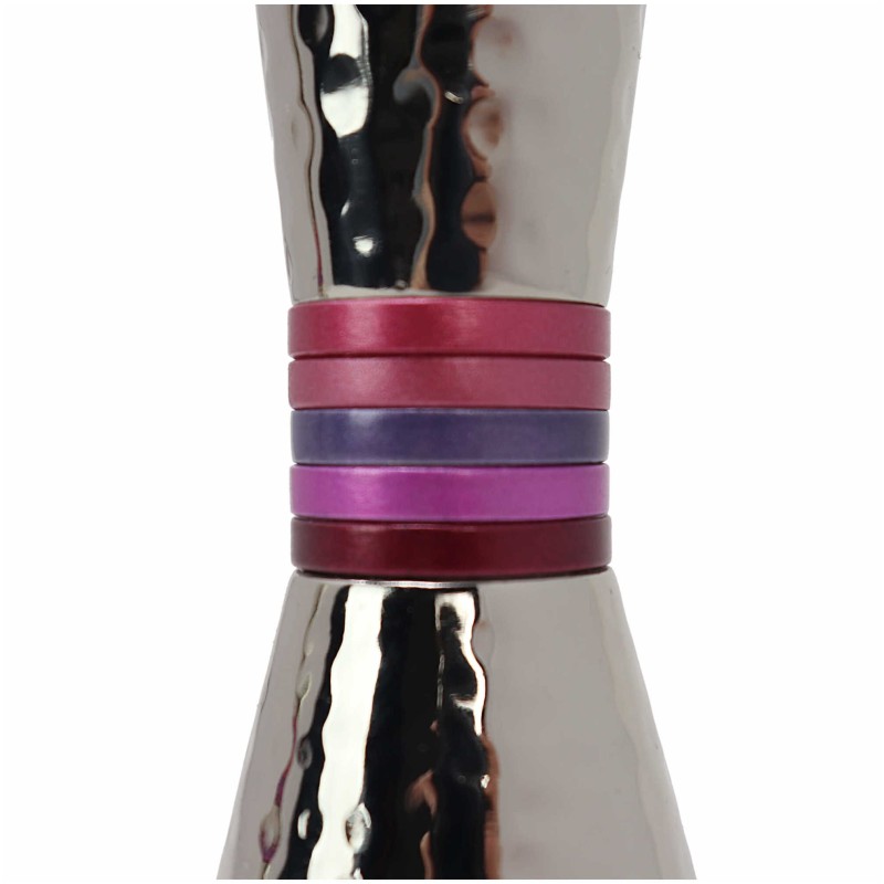 Pink Hammered Candlesticks | Candle Holders | Judaica