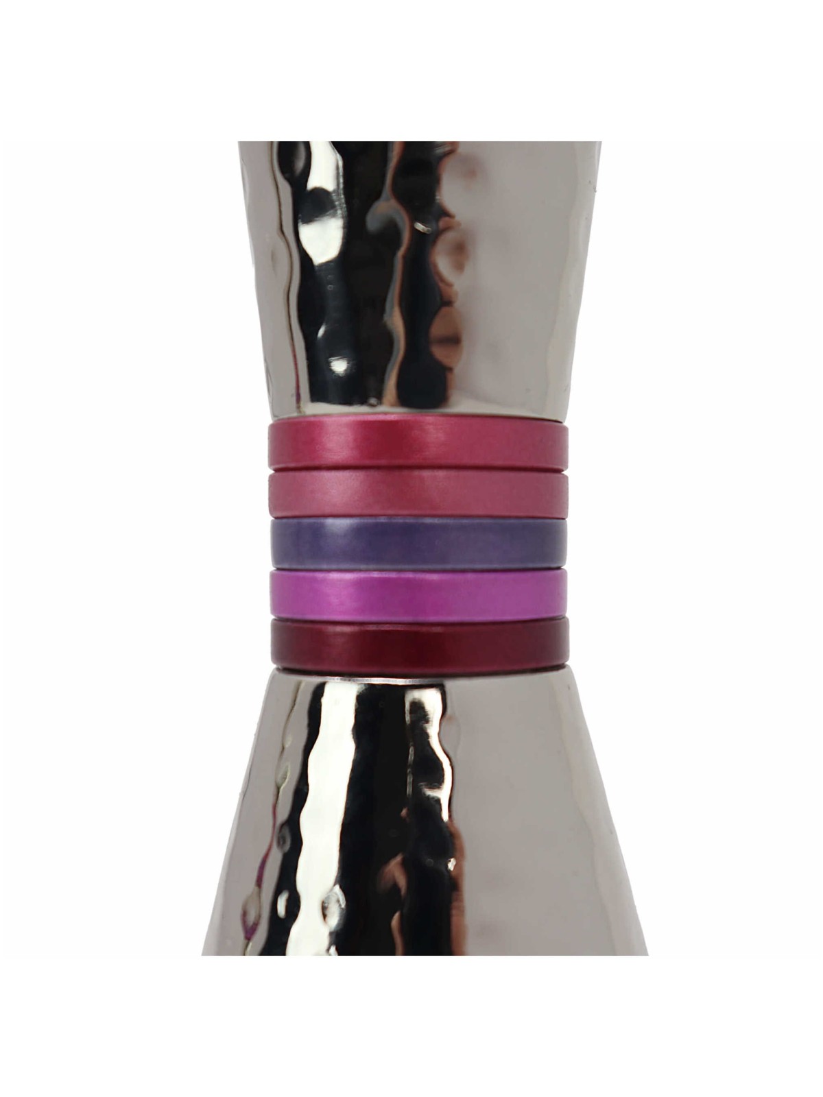 Pink Hammered Candlesticks | Candle Holders | Judaica