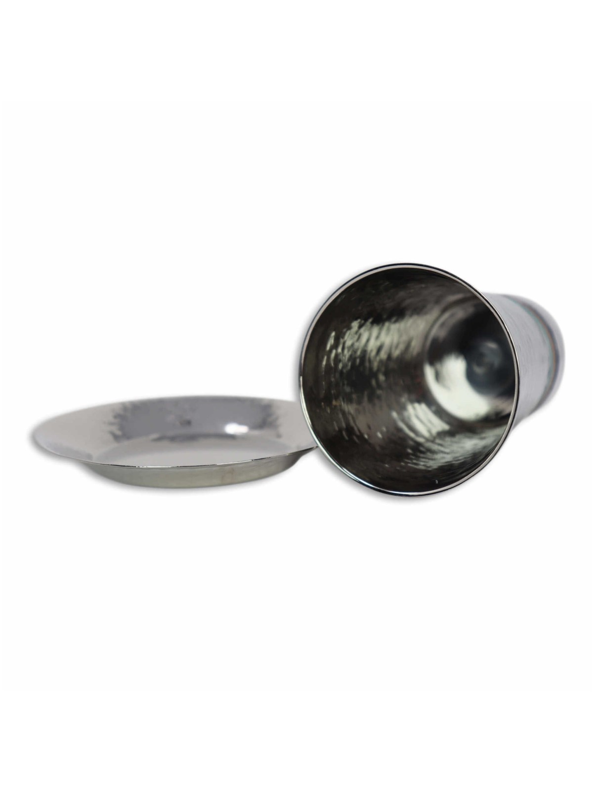 Multi Stripes Hammered Kiddush Cup | Kiddush Cups | Judaica