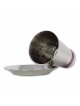 Pink Stripes Hammered Kiddush Cup | Kiddush Cups | Judaica