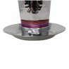 Pink Stripes Hammered Kiddush Cup | Kiddush Cups | Judaica