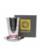Pink Stripes Hammered Kiddush Cup | Kiddush Cups | Judaica