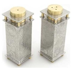 Salt and Pepper Shakers - Rose Relief | Home Goods | Judaica