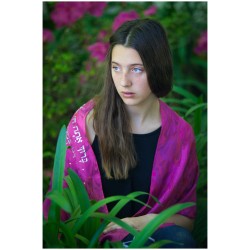 Blooming Fuchsia Flowers Tallit | Tallit/Tallis | Judaica