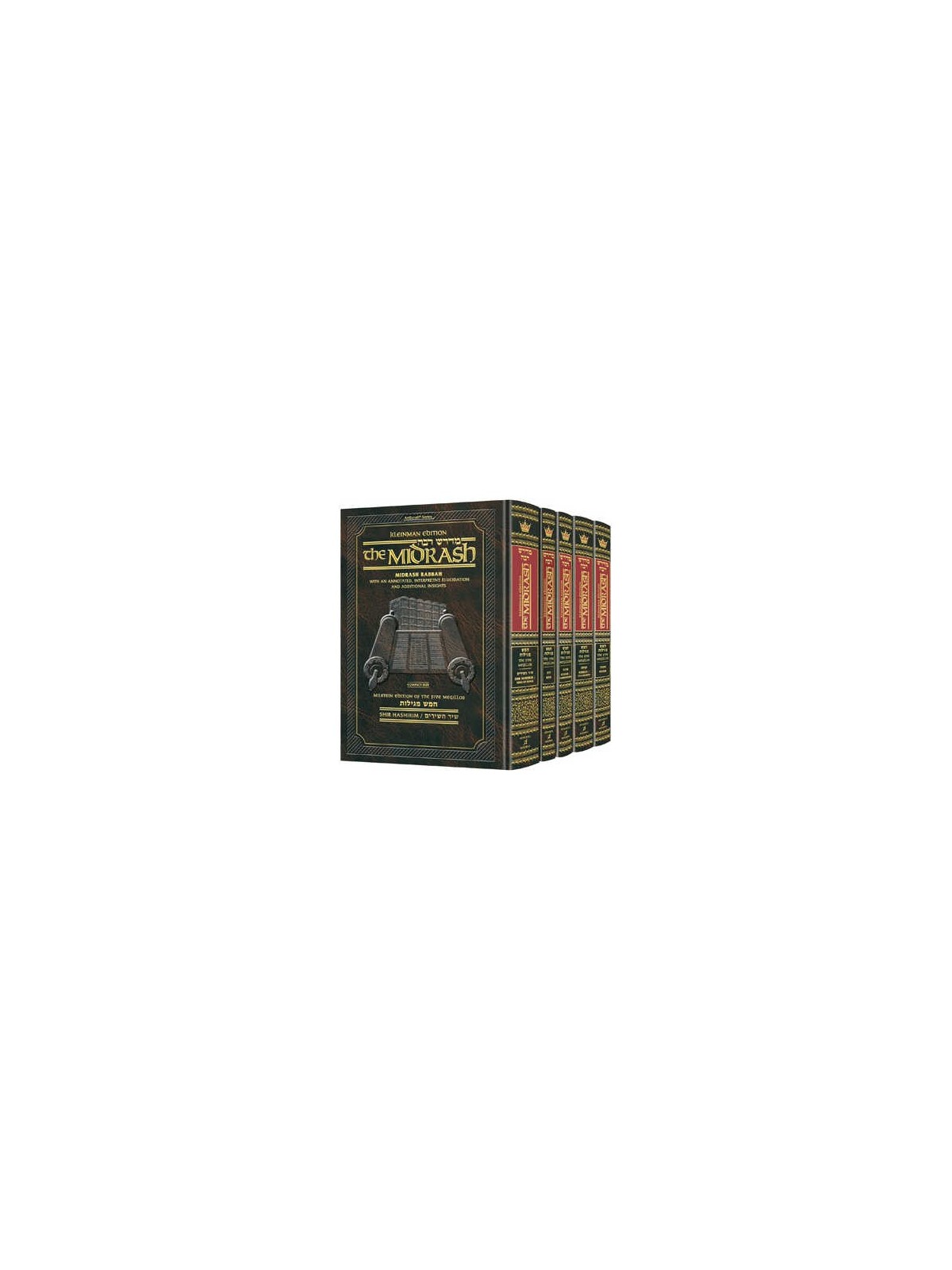 5 Volume Slipcase Set of Midrash Rabbah on Megillo | Purim | Judaica