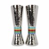 Rainbow Hammered Candlesticks | Candle Holders | Judaica