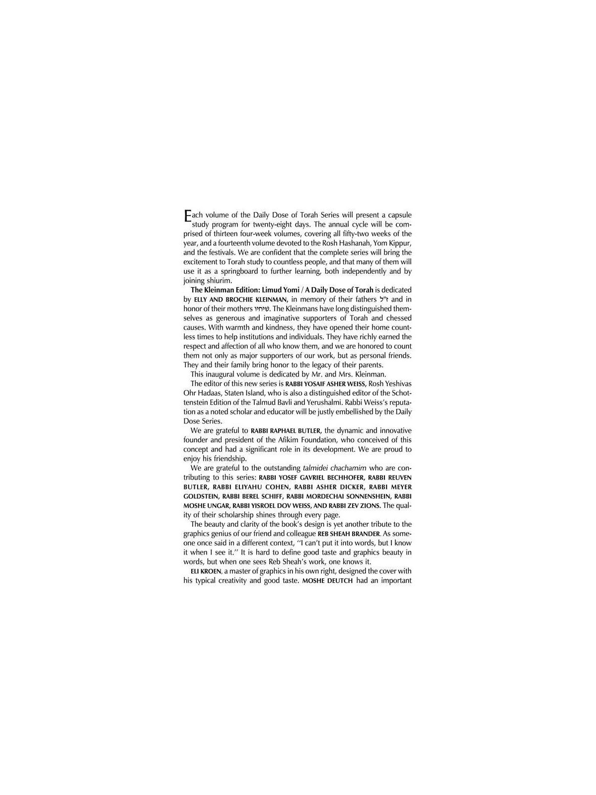 A Daily Dose of Torah Series 1 Vol 01: Weeks of Be | Books | Judaica