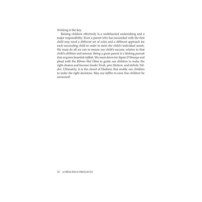 A Principal's Principles - Hardcover | Books | Judaica