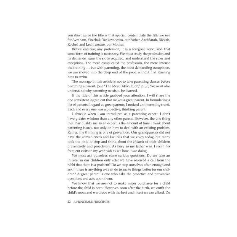 A Principal's Principles - Hardcover | Books | Judaica