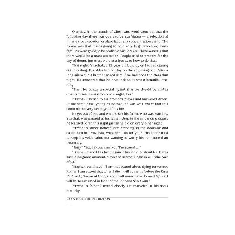 A Touch of Inspiration - Hardcover | Books | Judaica