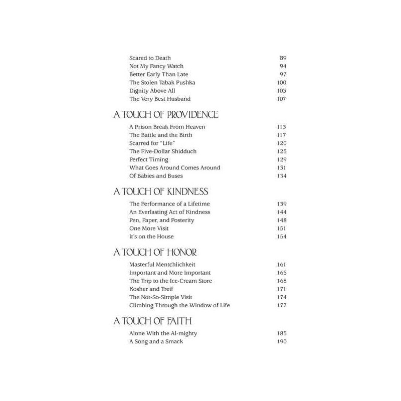 A Touch of Inspiration - Hardcover | Books | Judaica