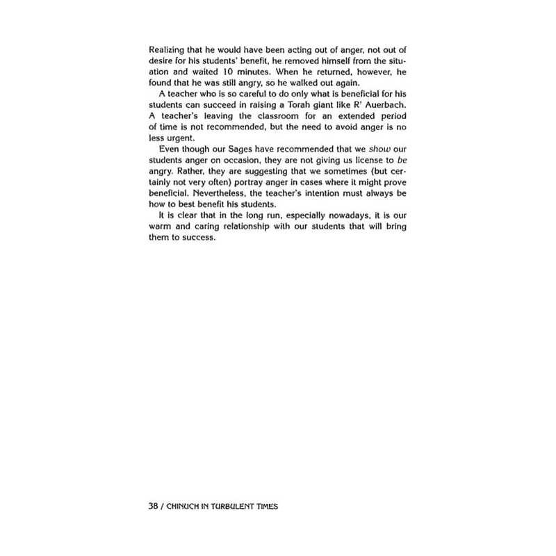 Chinuch in Turbulent Times - Hardcover | Books | Judaica