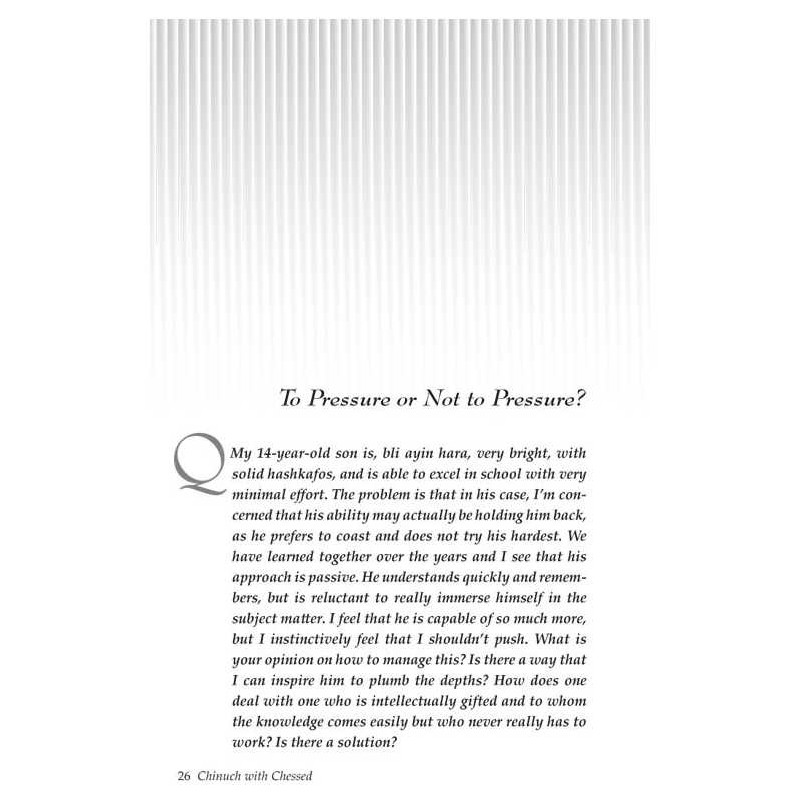 Chinuch With Chessed | Books | Judaica