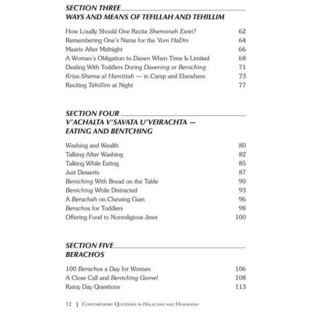 Contemporary Questions in Halachah & Hashkafa | Books | Judaica