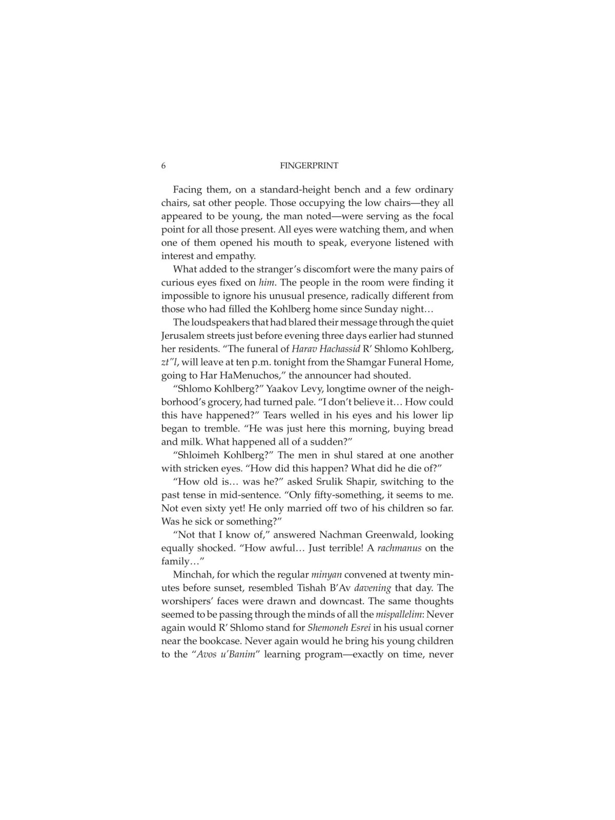 Fingerprint | Books | Judaica