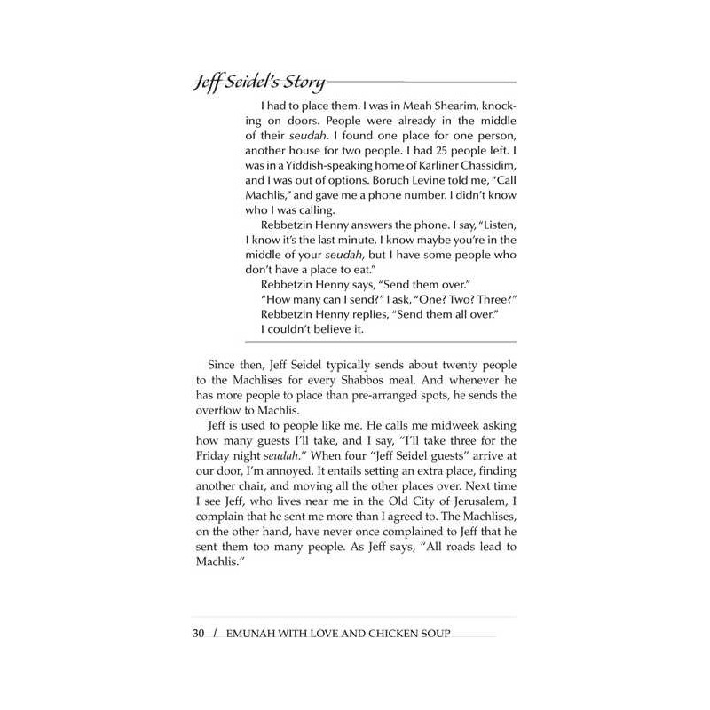 Emunah With Love and Chicken Soup [Rebbetzin Machl | Books | Judaica