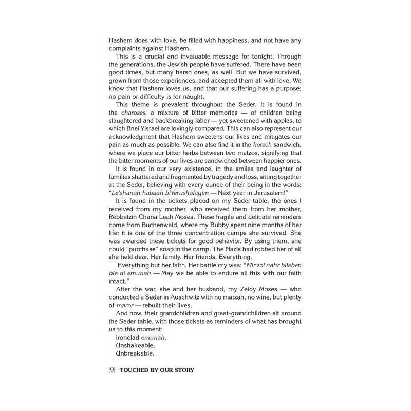 Haggadah Touched by Our Story | Passover | Judaica