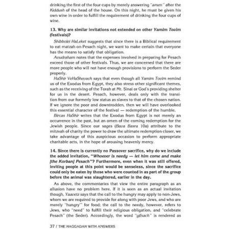 Haggadah With Answers - Hardcover | Passover | Judaica