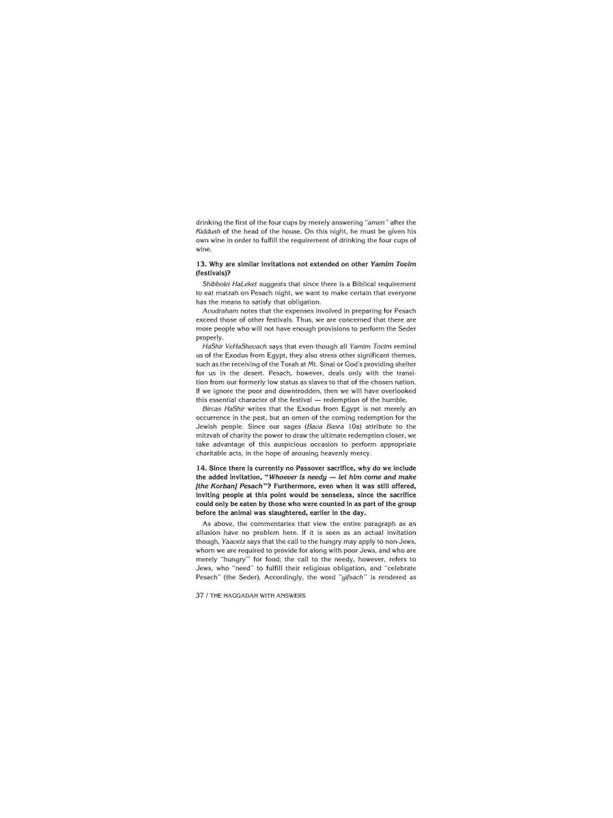 Haggadah With Answers - Hardcover | Passover | Judaica