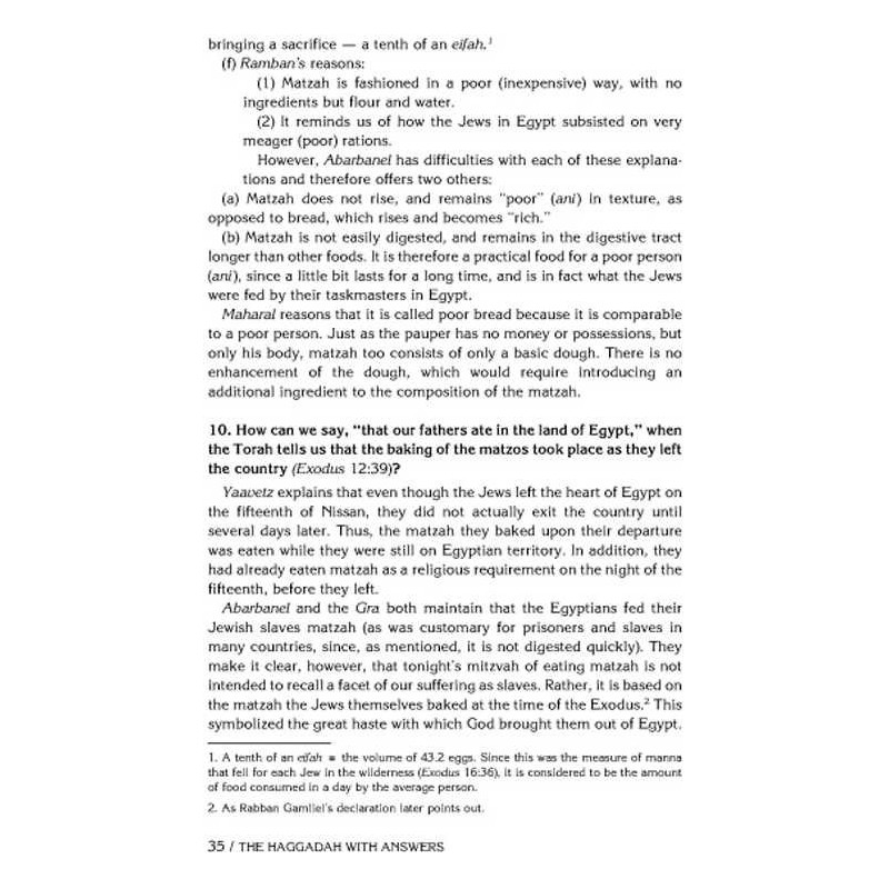 Haggadah With Answers - Hardcover | Passover | Judaica