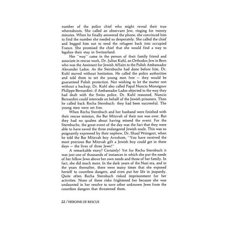 Heroine Of Rescue [Recha Sternbuch] Hardcover | Books | Judaica