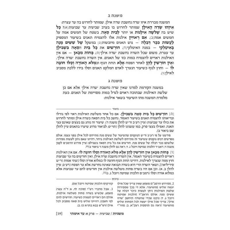 Ryzman Edition Hebrew Mishnah Shevi'is (Zeraim) -  | Books | Judaica