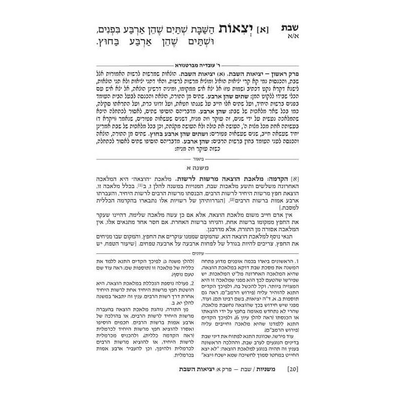 Hebrew Only Ryzman Mishnah Shabbos (Moed) | Books | Judaica