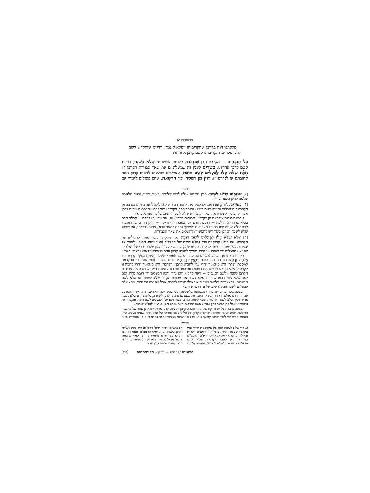 Hebrew Ryzman Mishnah Zevachim (Kodashim) | Books | Judaica