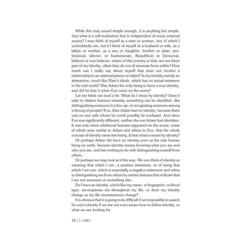 I Am I (Shaar Press) Hardcover | Books | Judaica