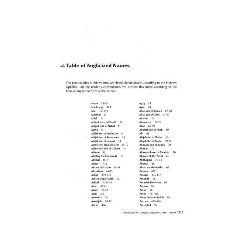 Ishei Hatanach / Encyclopedia Of Biblical Personal | Books | Judaica