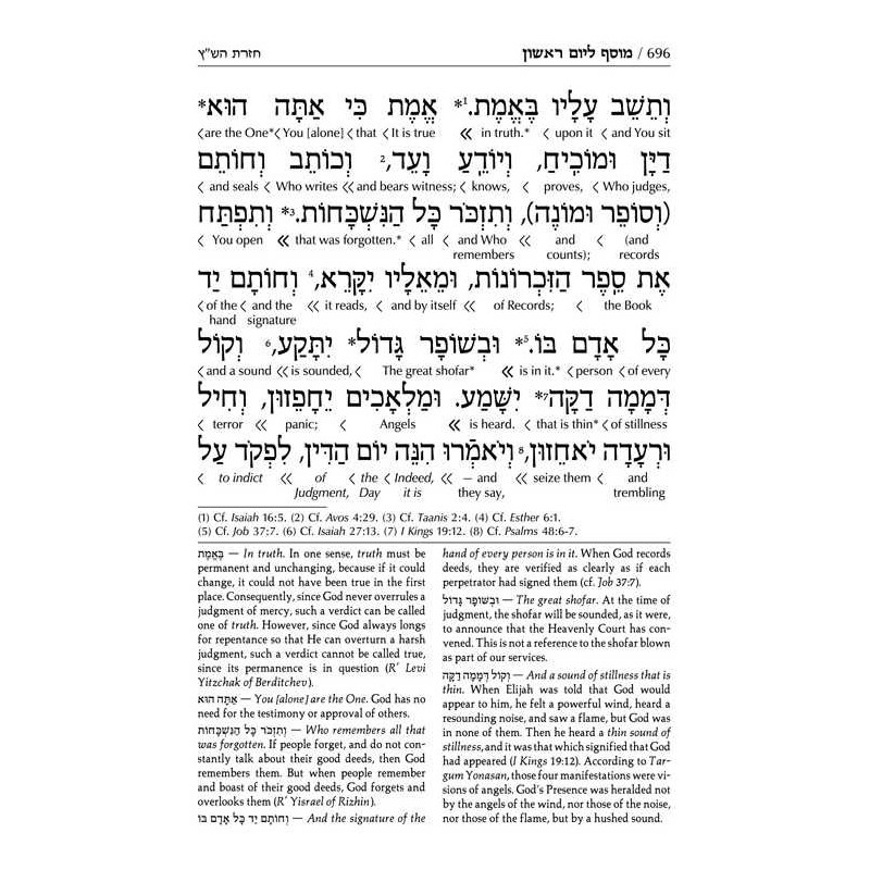 Interlinear 2 Volume Machzor Set - Ashkenaz | Books | Judaica
