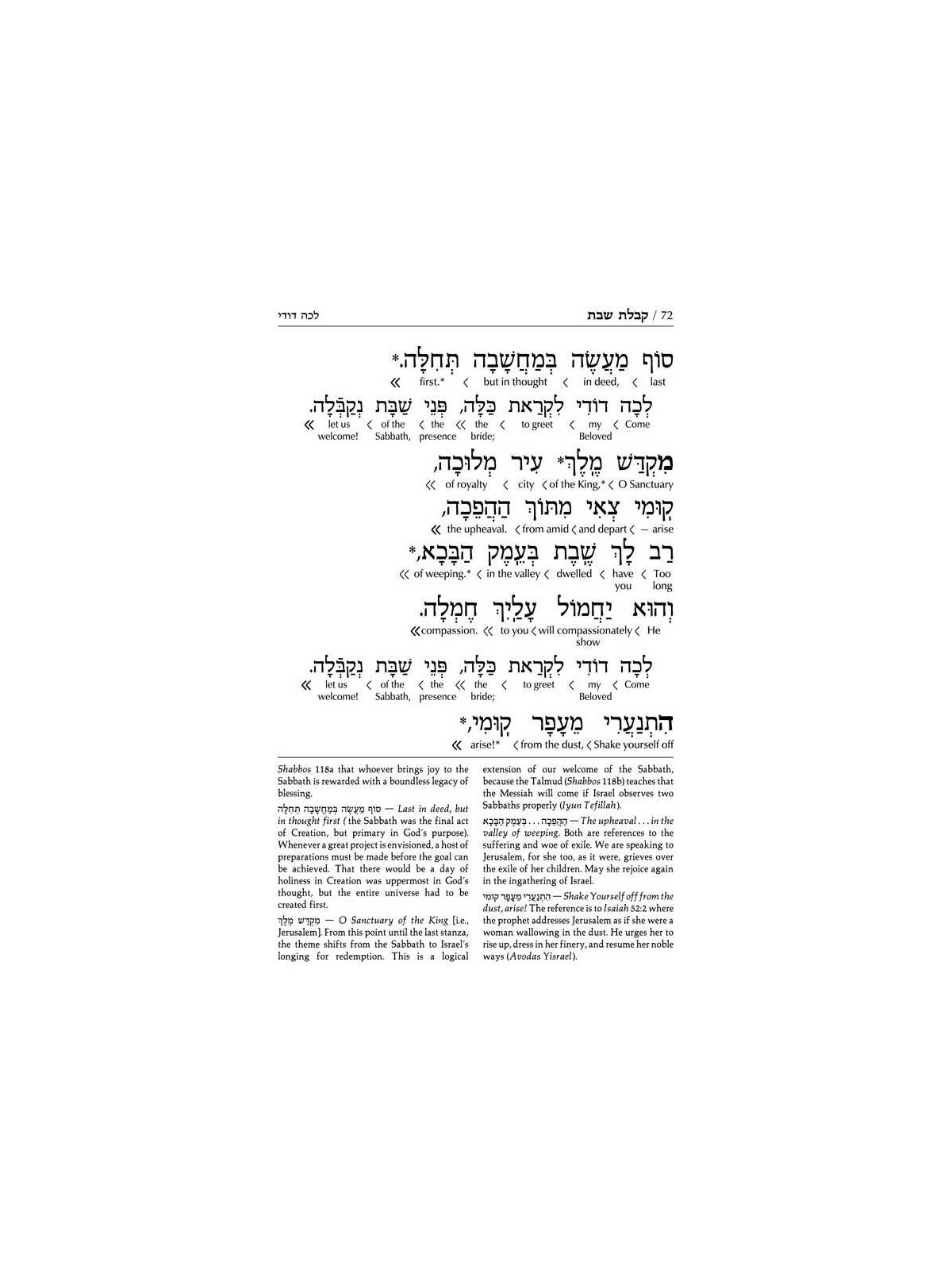 Interlinear Sabbath /Festivals Siddur: Pocket Size | Books | Judaica