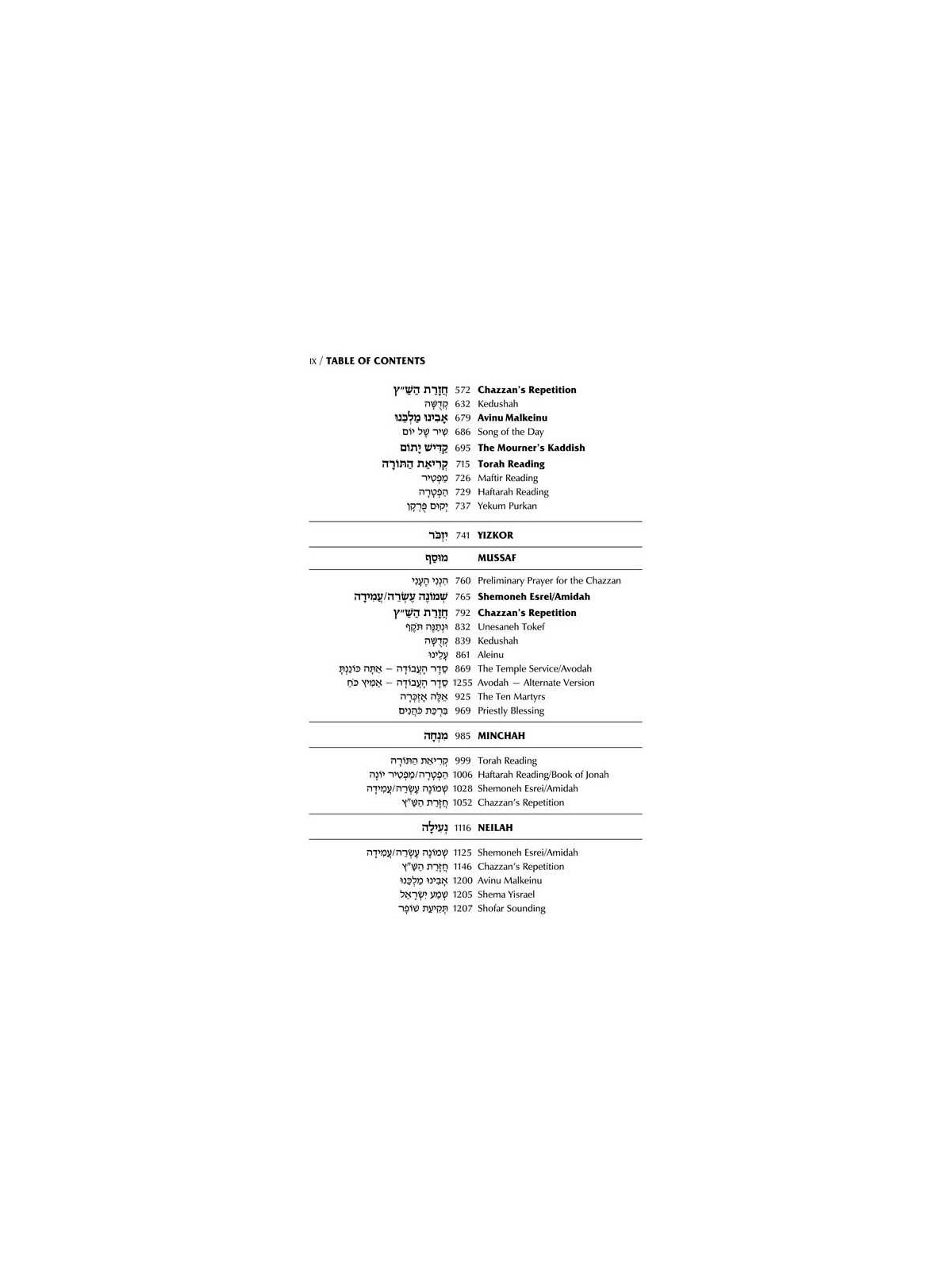 Machzor for Yom Kippur With an Interlinear Transla | Books | Judaica