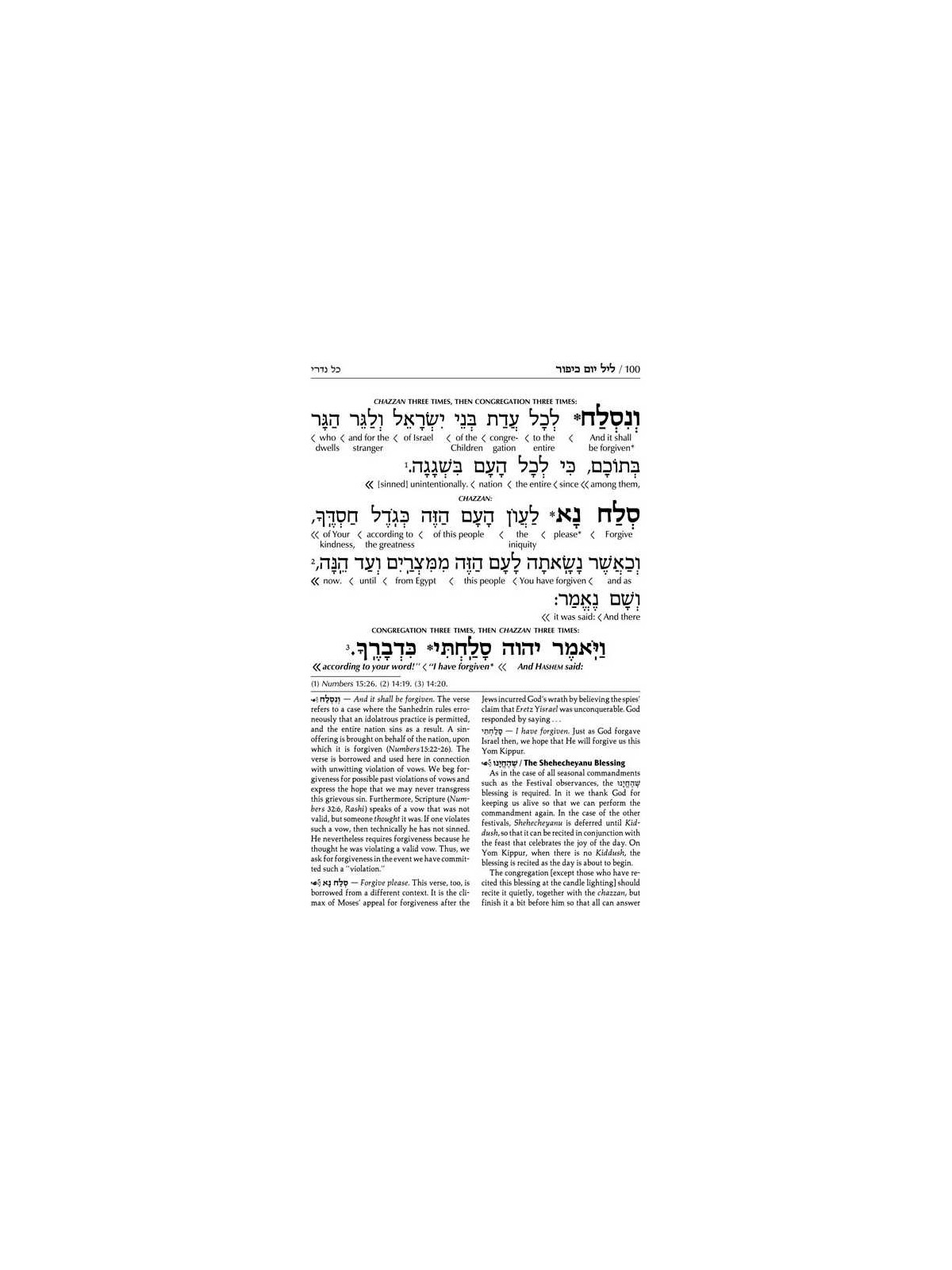 Machzor for Yom Kippur With an Interlinear Transla | Books | Judaica