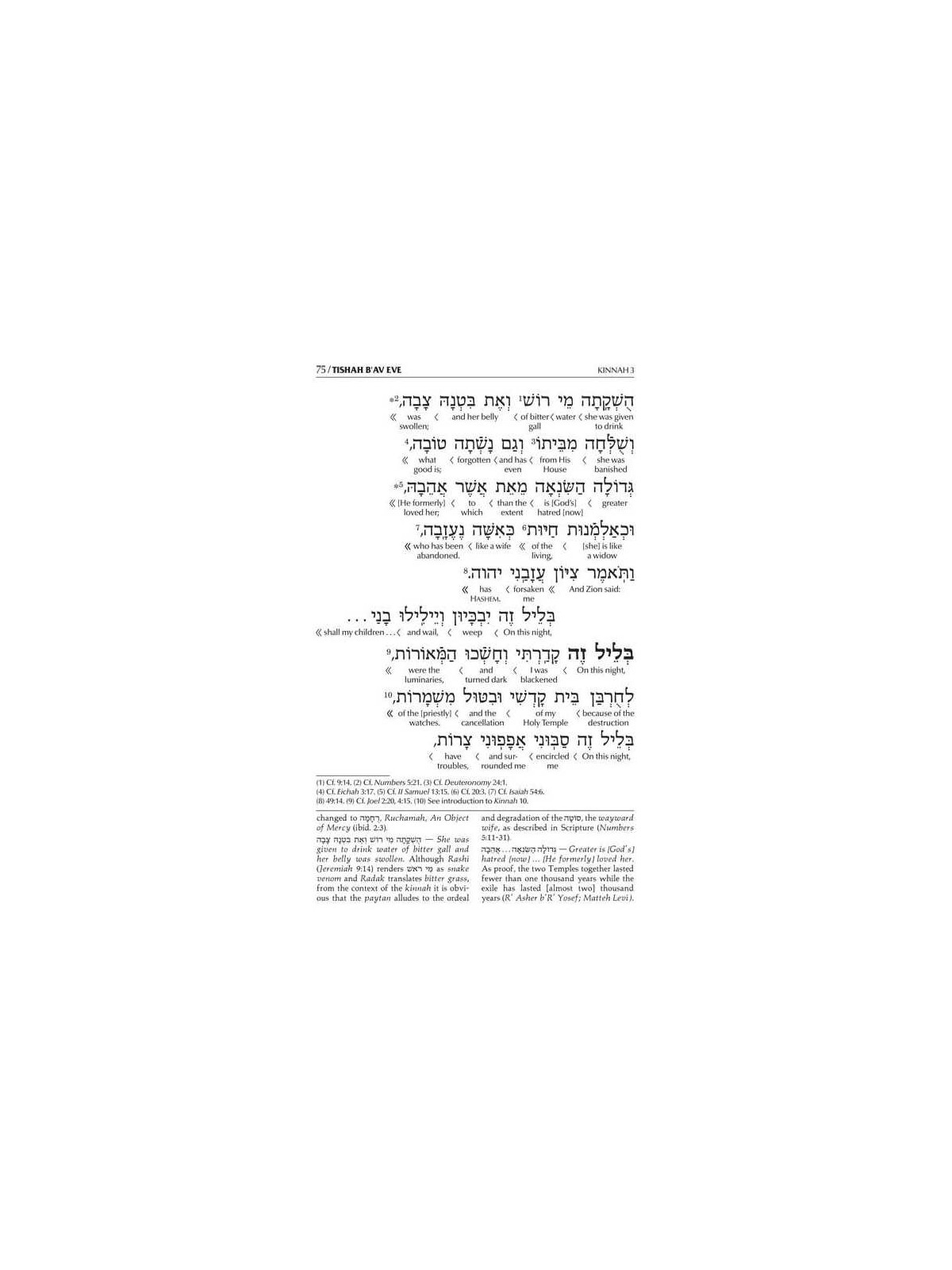 Interlinear Kinnos/Tisha B'Av Siddur Pocket Sefard | Books | Judaica