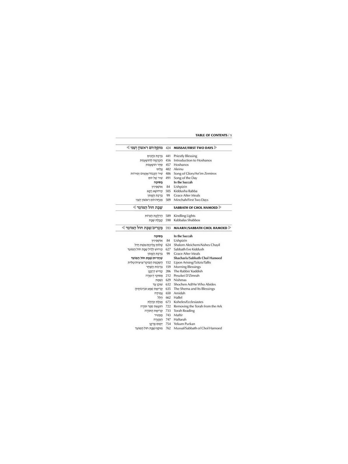 Interlinear Succos Machzor Full Size Ashkenaz | Books | Judaica