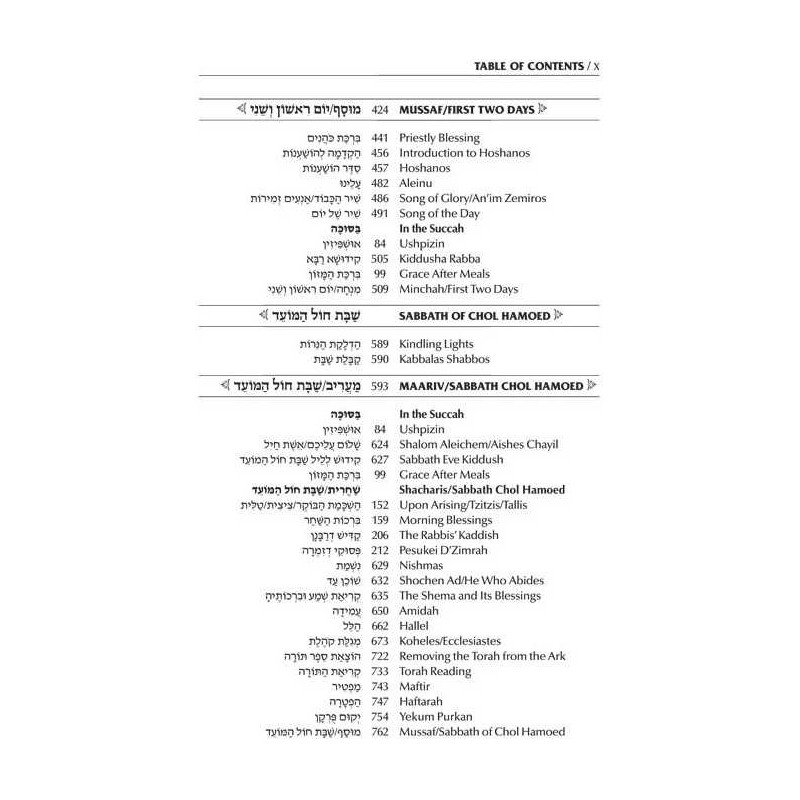 Interlinear Succos Machzor Full Size Ashkenaz - Al | Books | Judaica