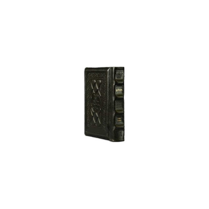 Interlinear Tehillim /Psalms Full Size - Dark Brow | Books | Judaica
